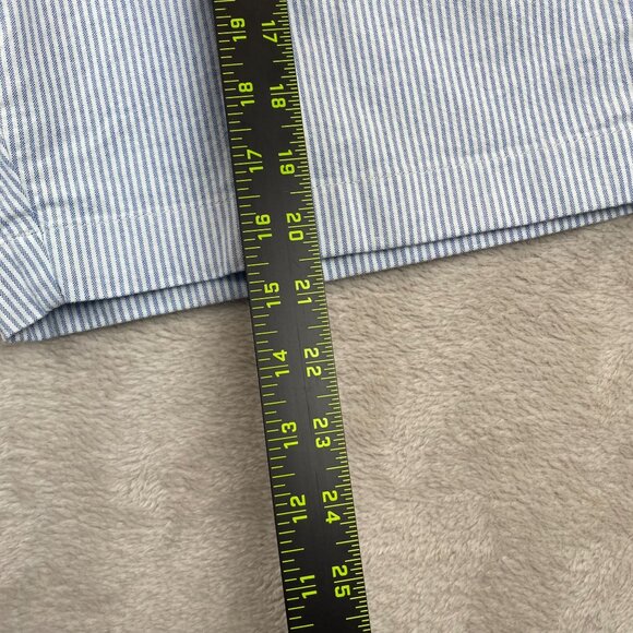 Chaps Men's Shorts Size 36 Blue & White Striped Cotton Blend - Picture 4 of 11